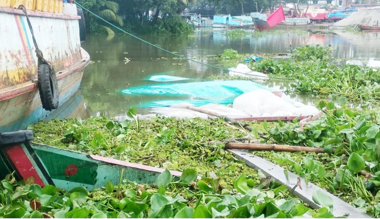 বাঘড়া বাজারে ৪২শ’ বস্তা সিমেন্ট বোঝাই ট্রলার ডুবি