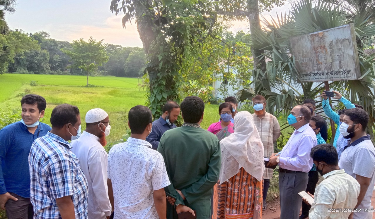 ফরিদগঞ্জে কারিগরী স্কুল এন্ড কলেজ নির্মাণের জন্য স্থান পরিদর্শণ