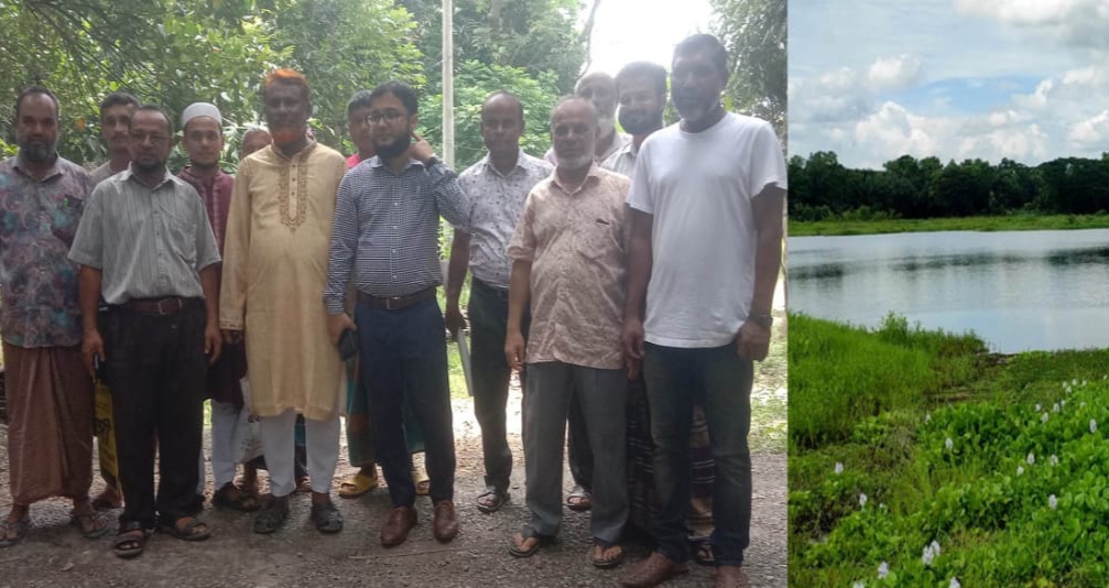 কচুয়ার সাহারপাড় দীঘিকে পর্যটন কেন্দ্রে গড়ে তোলার লক্ষ্যে এসিল্যান্ডের পরিদর্শন