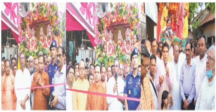 রথযাত্রায় উৎসবমুখর চাঁদপুর শহর