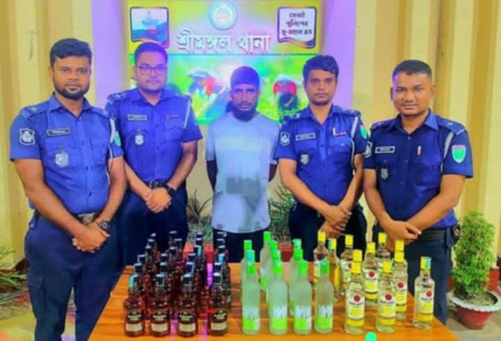 শ্রীমঙ্গলে বিদেশি মদসহ কারবারি গ্রেপ্তার