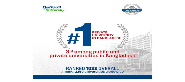 ড্যাফোডিল ইন্টারন্যাশনাল ইউনিভার্সিটি বাংলাদেশে তৃতীয়  স্থানে