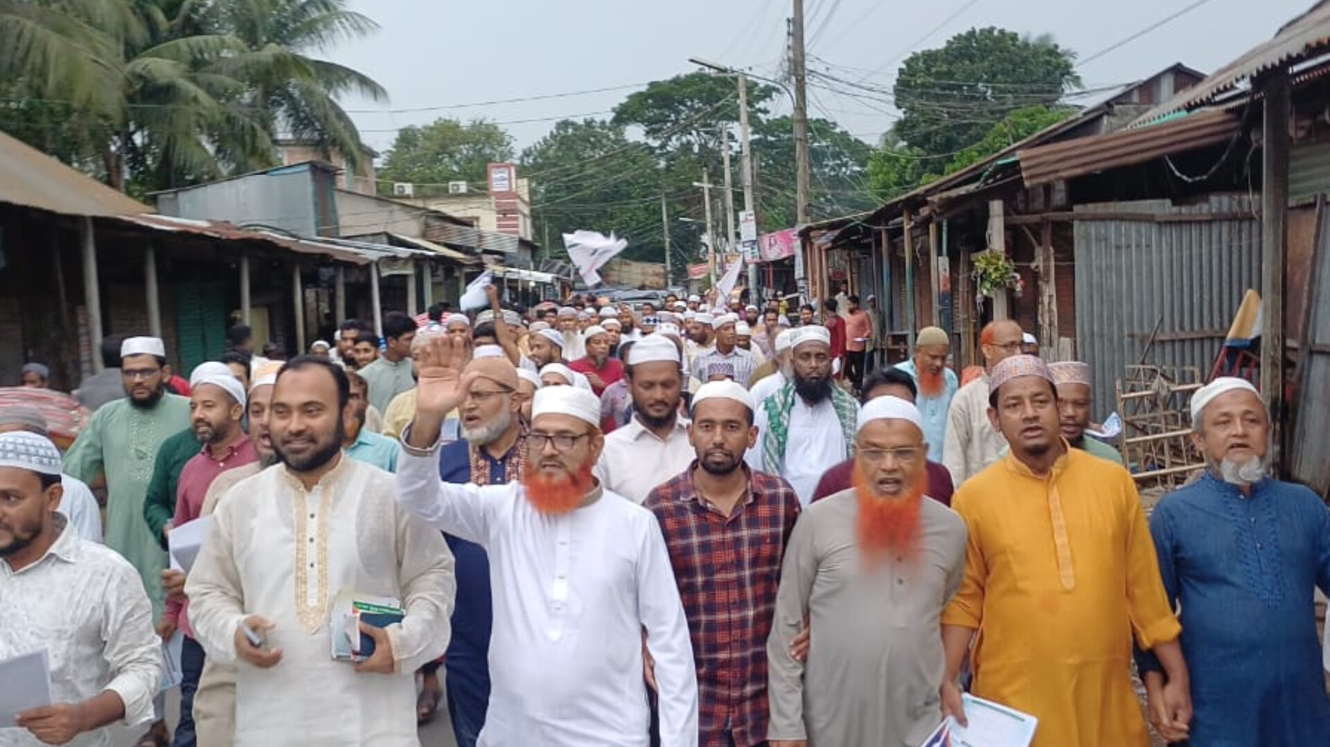 বড়স্টেশন এলাকায় জামায়াত মনোনীত প্রার্থীর গণসংযোগ