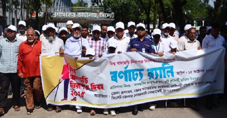 সিলেটে নানা কর্মসূচির মধ্য দিয়ে বিশ্ব সাদাছড়ি নিরাপত্তা দিবস পালিত