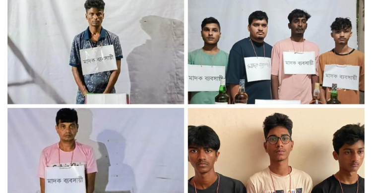 তিন উপজেলায় যৌথ বাহিনীর অভিযানে আটক ৯