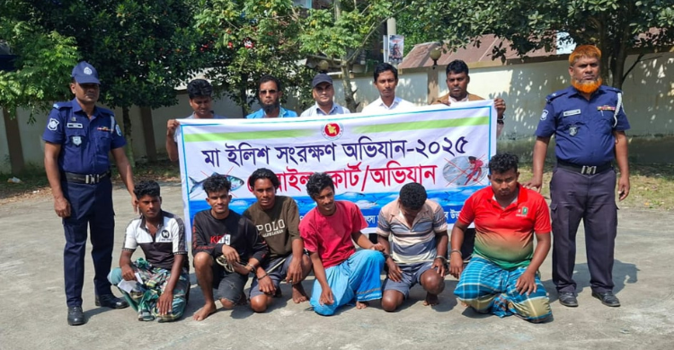 মতলব উত্তরে কারেন্ট জালসহ আটক ৬ জেলের কারাদণ্ড ও অর্থদণ্ড