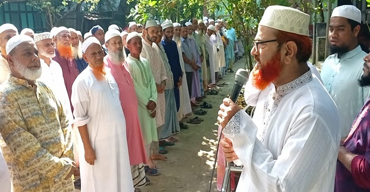 খেরুদিয়া গ্রামের সুলতান খানের জানাজায় অ্যাড. শাহজাহান মিয়া