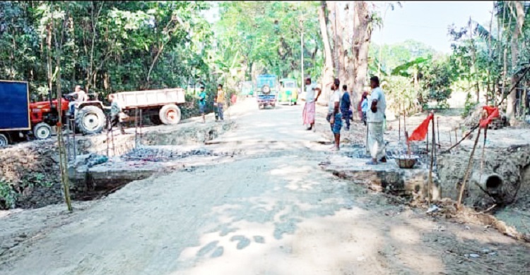 কাজ শুরু হয়েছে ফরিদগঞ্জ-চান্দ্রা সড়কের