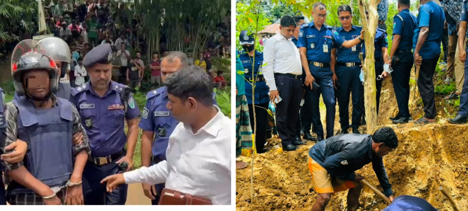 বাড়ির উঠানের মাটি খুঁড়ে স্ত্রীর মরদেহ উদ্ধার, স্বামী আটক