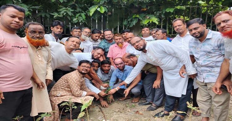 প্রতিষ্ঠাবার্ষিকী উপলক্ষে খাদেরগাঁও ইউনিয়ন বিএনপির বৃক্ষরোপণ কর্মসূচি পালন
