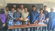 শাহরাস্তিতে এইচএসসি পরীক্ষার্থীদেরকে যুব রেড ক্রিসেন্ট সোসাইটির  শিক্ষা উপকরণ প্রদান