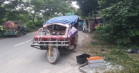 ঢাকা দোহার সড়কে পিকআপ ভ্যানের ধাক্কায় অটোরিকশা উল্টে সাতজন আহত