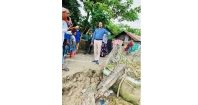 নদী তীরবর্তী প্রান্তিক জনপদ পরিদর্শনে চাঁদপুর সদর ইউএনও