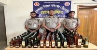শ্রীমঙ্গলে ৮৬ বোতল বিদেশি মদ উদ্ধার