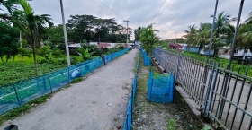 মধুরোড স্টেশনে জঙ্গল পরিষ্কার করে তারা বানালেন ফুলের বাগান