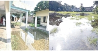 জলাবদ্ধতায় একলাশপুর স্কুলের খেলার মাঠ