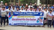 লায়ন্স ক্লাব অব চাঁদপুর রূপালীর শিক্ষা উপকরণ ও খাবার বিতরণ