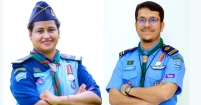 ড্যাফোডিল ইন্টারন্যাশনাল ইউনিভার্সিটির এয়ার রোভার স্কাউট গ্রুপের উডব্যাজ অর্জন করেছেন স্কাউটার নাজমুল ও ফারহানা