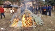 হরিণা নৌ-ফাঁড়িতে পোড়ানো হয়েছে ৬৭ হাজার বর্গমিটার নিষিদ্ধ জাল