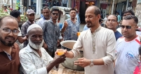 যুবদল নেতার ‘স্বস্তির শরবত’ বিতরণ