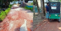 মতলবে যুব সমাজের নিজস্ব অর্থায়নে পাকা সড়ক সংস্কার, এলাকাবাসীর দুর্ভোগ হ্রাসে স্বস্তি