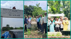 আখাউড়ায় বীরশ্রেষ্ঠের সমাধিস্থলে চাঁদপুর রোটারী ক্লাবের প্রতিনিধি দল