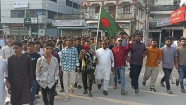 প্রধানমন্ত্রীর আগমনে হান্নান মিয়াজীর নেতৃত্বে চাঁদপুর শহরে স্বাগত মিছিল