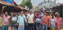 কচুয়ায় সিএনজি  সমিতির কমিটি বাতিলের দাবিতে বিক্ষোভ সমাবেশ ও মিছিল