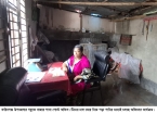 টিনের চালের ছিদ্র দিয়ে গড়িয়ে পড়া পানির মধ্যেই চলছে গল্লাক শাখা পোস্ট অফিসের কার্যক্রম