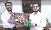 হাজীগঞ্জে নবাগত উপজেলা সহকারী কমিশনার (ভূমি) ওমর সানীর যোগদান