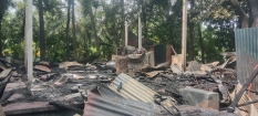 বাগাদীতে চাঁদপুর গ্রামে আগুনে পুড়লো বসতঘর