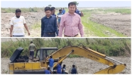মেঘনার চরে কৃষি জমি নষ্ট করে থেমে নেই মাছের ঝিল তৈরি! : ৮টি মাটি কাটার  ভেকু অকেজো করলো প্রশাসন