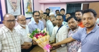 পুরাণবাজার হরিসভায় ২৪ প্রহর মহানাম যজ্ঞানুষ্ঠানে   জেলা পরিষদের প্রশাসক