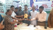 দানবীর ভবতোষ সাহাকে চাঁদপুরে হিন্দু বৌদ্ধ খ্রিস্টান ঐক্য পরিষদের সংবর্ধনা
