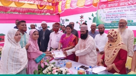 হাজীগঞ্জে আলহাজ্ব আবদুল হালিম তালুকদার ফাউন্ডেশনের মেধা বৃত্তি প্রদান