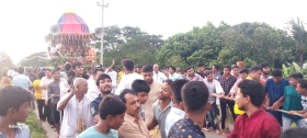 উল্টোরথে মতলব উত্তর নয়াচর স্কুল মাঠে মানুষের ঢল